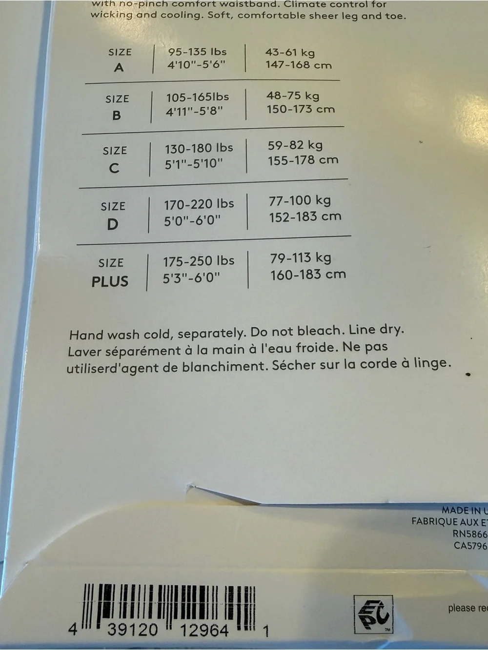 Nordstrom Rack Everyday Sheer Control Top Pantyhose Size A Lot of 2
